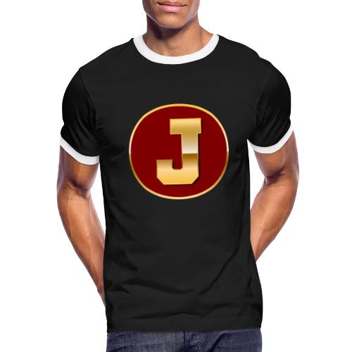 Letter J – Capital Varsity Alphabet Monogram - Men's Ringer T-Shirt