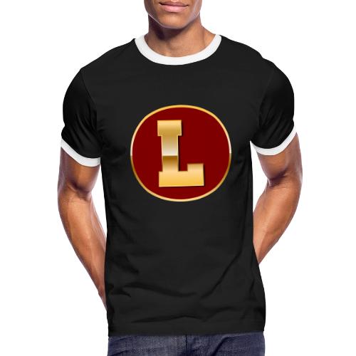 Letter L – Capital Varsity Alphabet Monogram - Men's Ringer T-Shirt