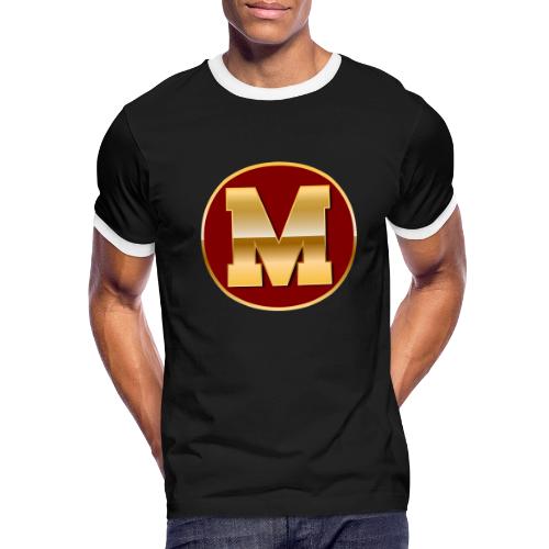 Letter M – Capital Varsity Alphabet Monogram - Men's Ringer T-Shirt