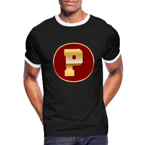 Letter P – Capital Varsity Alphabet Monogram - Men's Ringer T-Shirt