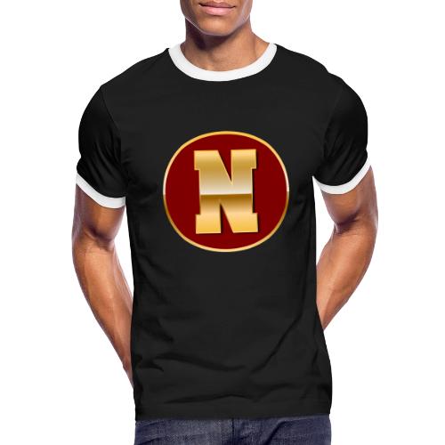 Letter N – Capital Varsity Alphabet Monogram - Men's Ringer T-Shirt