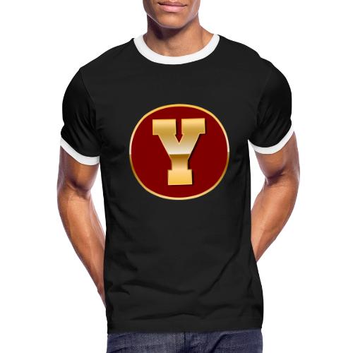 Letter Y – Capital Varsity Alphabet Monogram - Men's Ringer T-Shirt