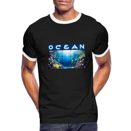 Ocean: Neon Reef Glow - Men's Ringer T-Shirt