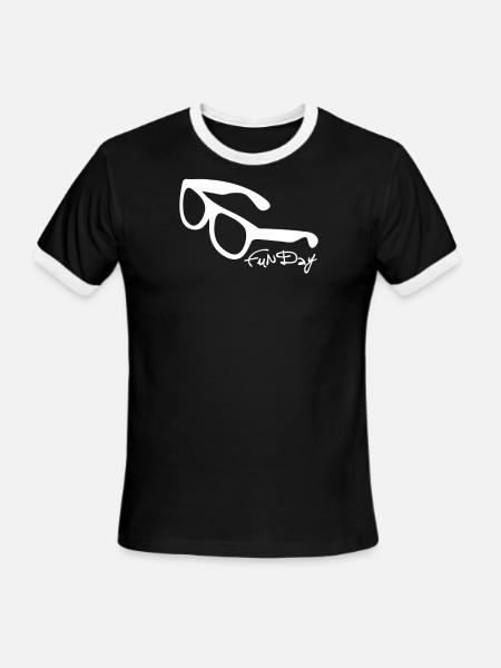 Fun Day - Men's Ringer T-Shirt - black/white