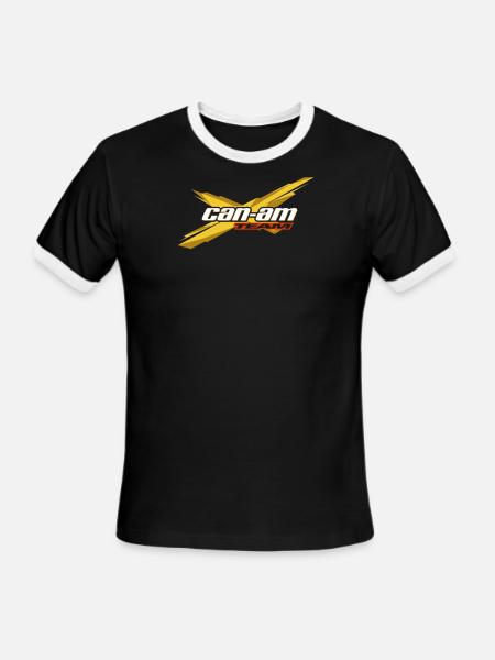 Can Am Logo Brp Atv - Men's Ringer T-Shirt - black/white