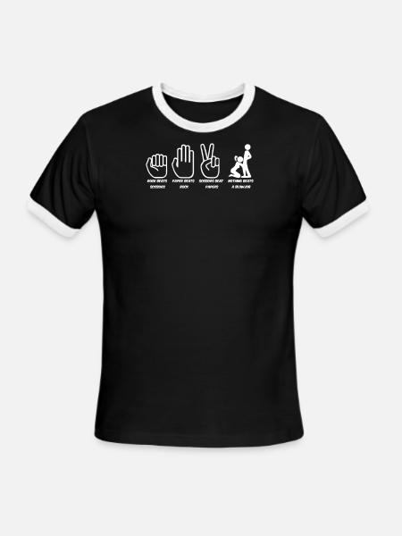Offensive - Men's Ringer T-Shirt - black/white