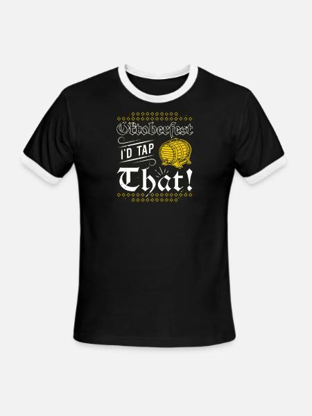 Oktoberfest Id Tap That - Men's Ringer T-Shirt - black/white