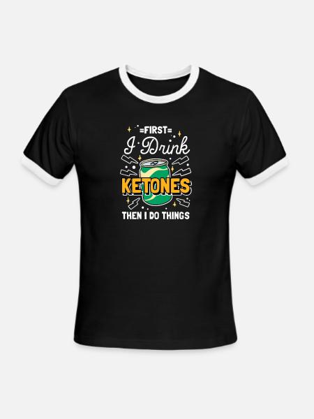 Keto Diet - Men's Ringer T-Shirt - black/white