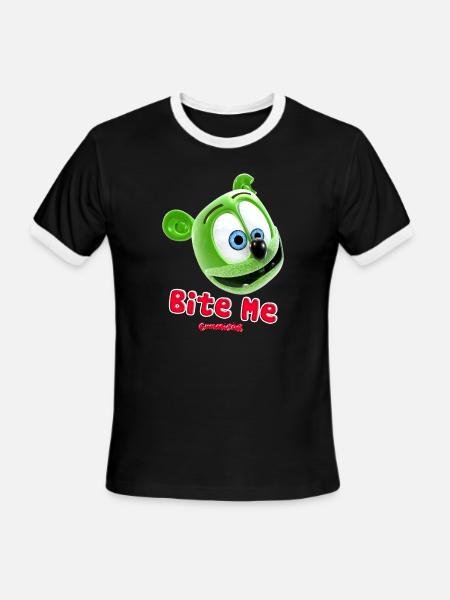 Bite Me - Men's Ringer T-Shirt - black/white