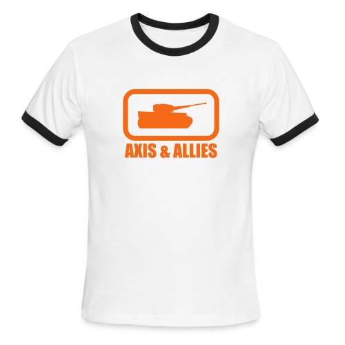 Tank Logo with Axis & Allies text - Multi-color - Men's Ringer T-Shirt