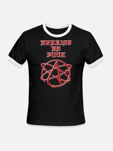 Atheist As Fuck #2 - Men's Ringer T-Shirt - black/white