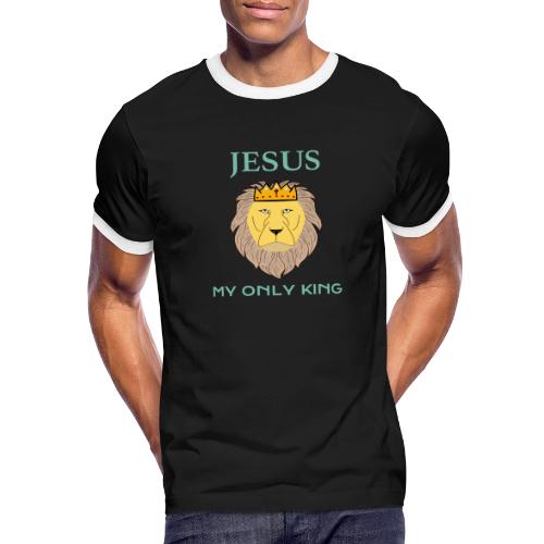 Jesus My Only King Shirt – Lion of Judah - Men's Ringer T-Shirt