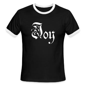 Joy - Men's Ringer T-Shirt - black/white - Front - Jackson (183cm)