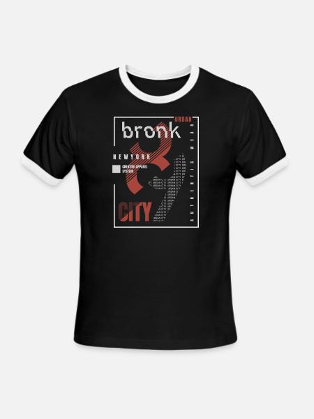 Basic T shirt - Men's Ringer T-Shirt - black/white