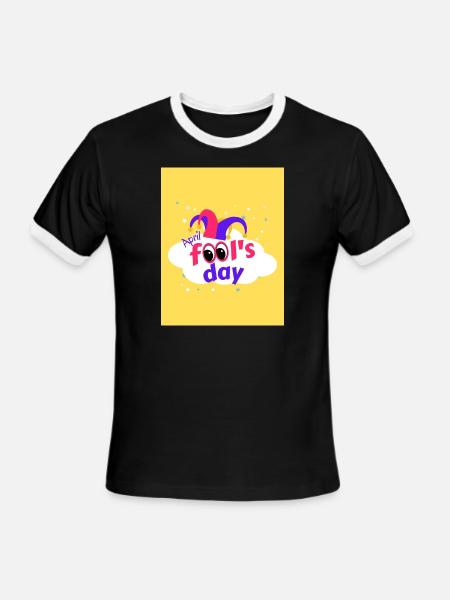 April fool's day - Men's Ringer T-Shirt - black/white