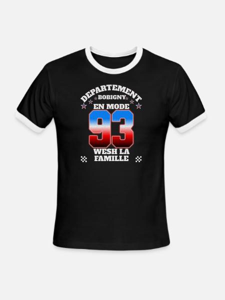 93 Vibes - Men's Ringer T-Shirt - black/white