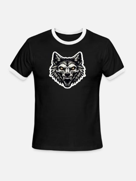 Skulldog: Bite of Style - Men's Ringer T-Shirt - black/white