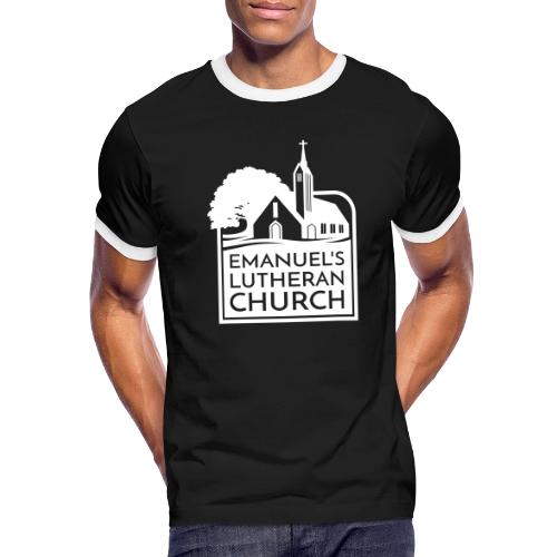 Single Vertical white2 - Men's Ringer T-Shirt