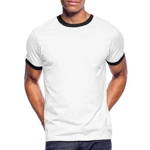 Single Vertical white2 - Men's Ringer T-Shirt