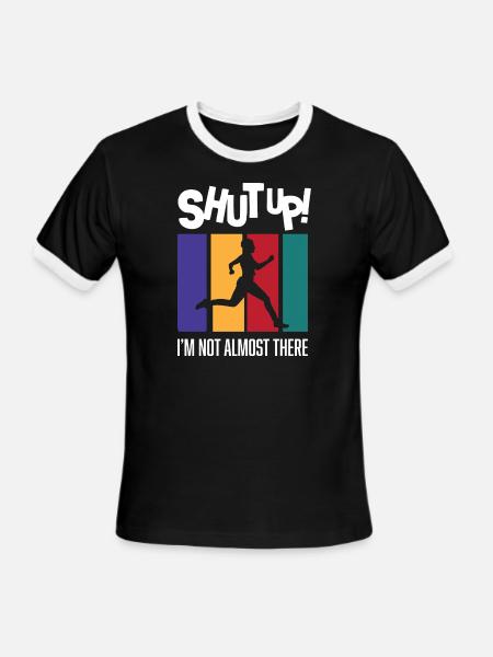 Funny Marathon Running And Cross Country Runner - Men's Ringer T-Shirt - black/white