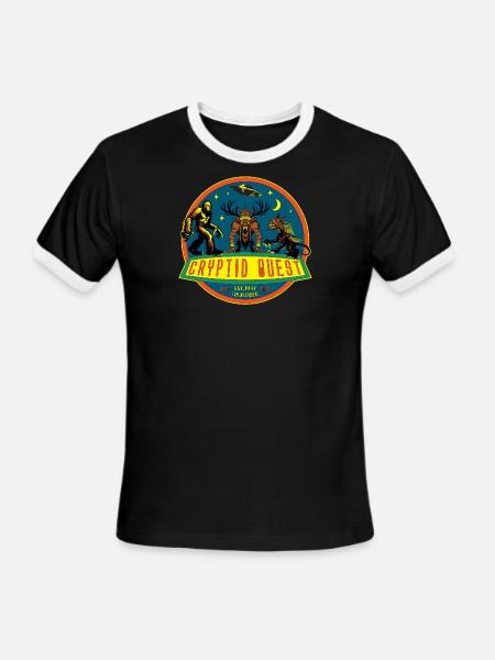 Cryptid Quest - Men's Ringer T-Shirt - black/white