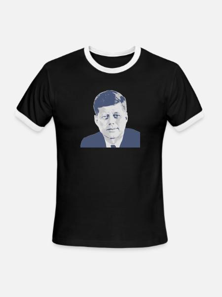 John F. Kennedy - Men's Ringer T-Shirt - black/white