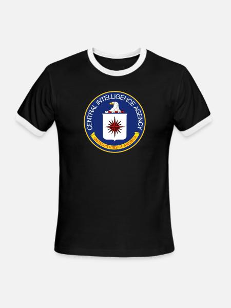 CIA - NAUTEE.com - Men's Ringer T-Shirt - black/white