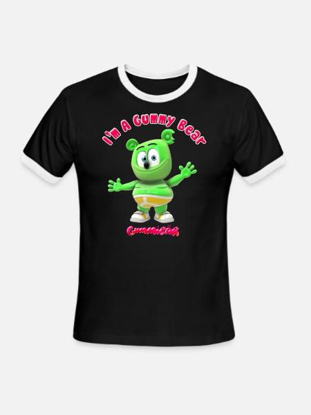 I'm A Gummy Bear - Men's Ringer T-Shirt - black/white
