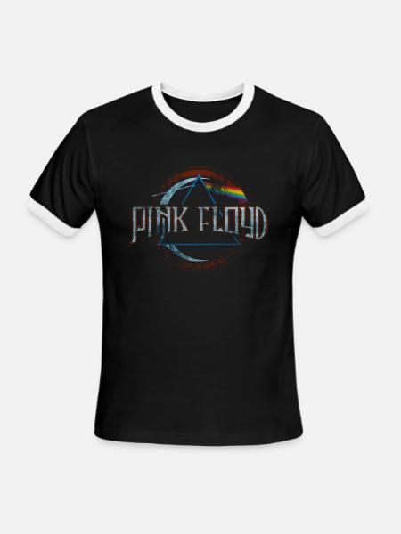 Pink Floyd Prism Logo - Men's Ringer T-Shirt - black/white