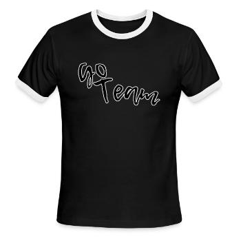 Go team - Men's Ringer T-Shirt - black/white - Front - Jackson (183cm)