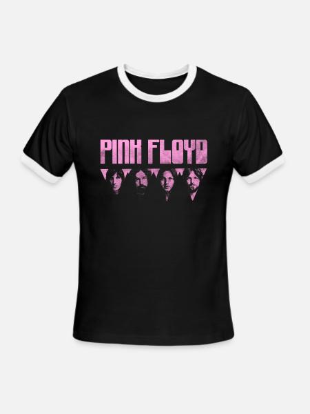 Pink Floyd Logo Pink - Men's Ringer T-Shirt - black/white