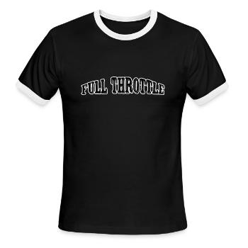 Plein régime - T-shirt à bandes contrastées pour hommes   - noir/blanc - Devant - Jackson (183cm)