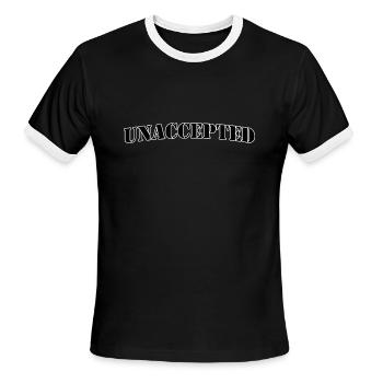Unaccepted - Men's Ringer T-Shirt - black/white - Front - Jackson (183cm)