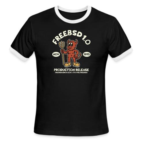 Retro FreeBSD - Men's Ringer T-Shirt