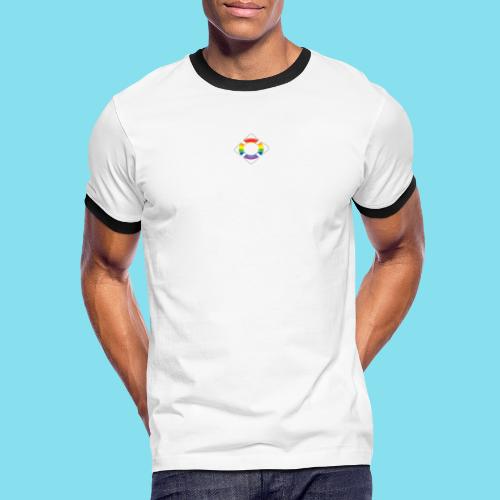 MMOB_logo_vert_whitetype - Men's Ringer T-Shirt