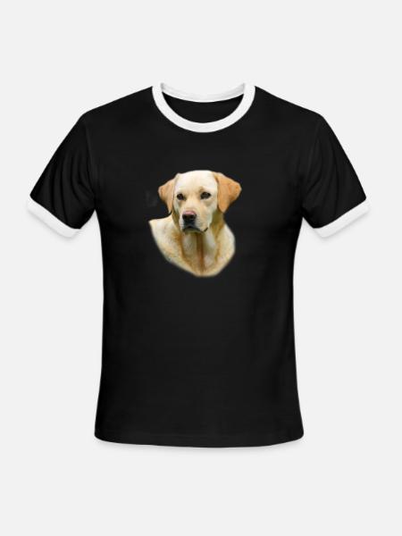 Yellow Lab Worn On Hangover 2 Movie - Men's Ringer T-Shirt - black/white