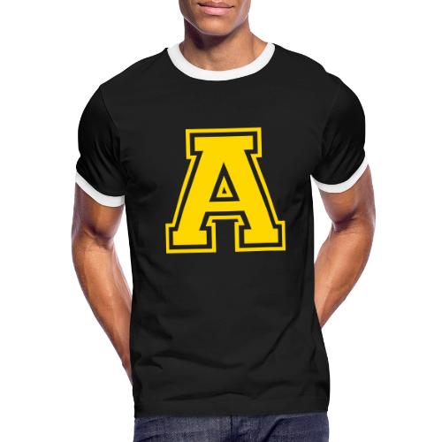 Letter A – Capital Athletic Alphabet Monogram - Men's Ringer T-Shirt