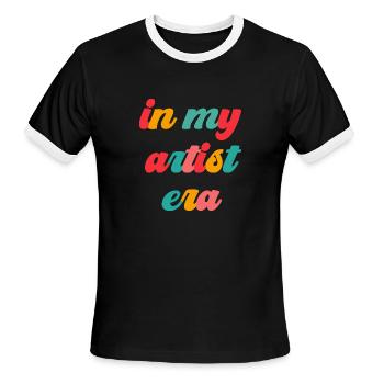 In My Artist Era -Funny Artist - Men's Ringer T-Shirt - black/white - Front - Jackson (183cm)