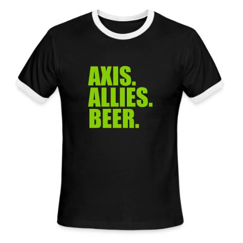 Axis. Allies. Beer. Axis & Allies - Men's Ringer T-Shirt