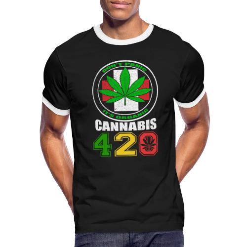 Lighthearted 420 Organic Ganja Weed Marijuana Desi - Men's Ringer T-Shirt