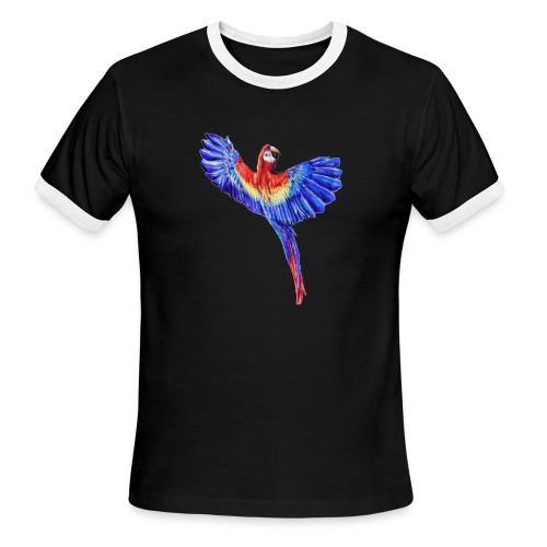 Scarlet macaw parrot - Men's Ringer T-Shirt