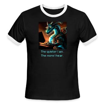 Dragon Hacker - Men's Ringer T-Shirt - black/white - Front - Jackson (183cm)