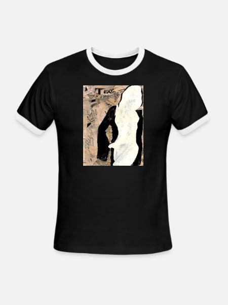 She - Men's Ringer T-Shirt - black/white