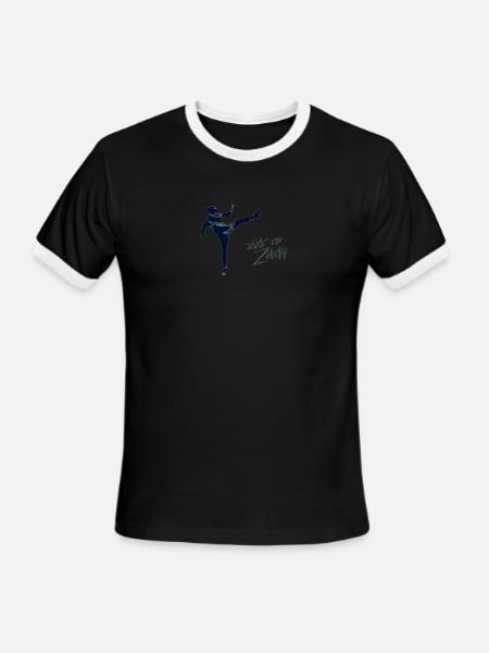 DARE TO ZLATAN 4 - Men's Ringer T-Shirt - black/white