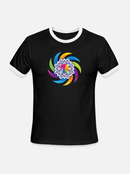 buaetyful art designed - Men's Ringer T-Shirt - black/white