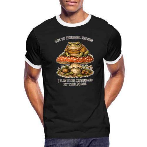 Frog Consumed by Moss Cottagecore Aesthetic - Men's Ringer T-Shirt