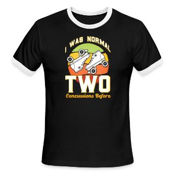 Roller Skate Roller Girl Roller Skates - Men's Ringer T-Shirt - black/white - Front - Jackson (183cm)