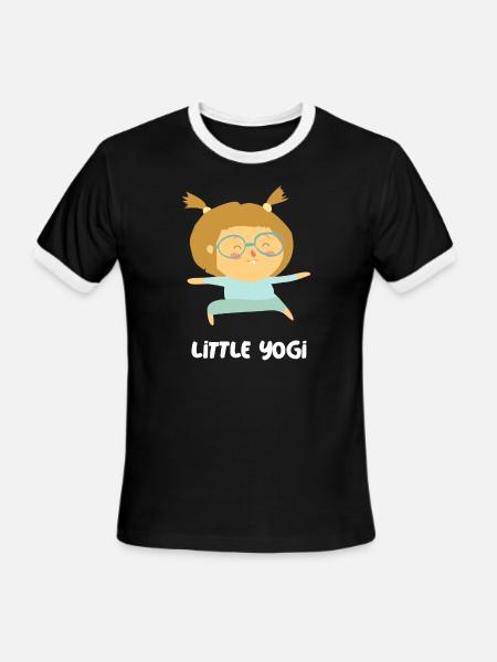 Cute Little Yogi - Men's Ringer T-Shirt - black/white