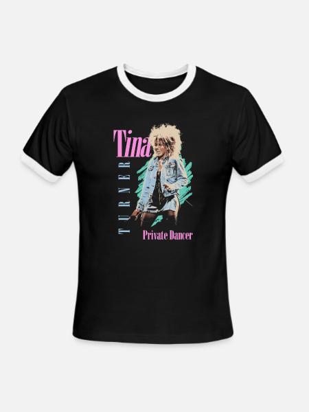 Tina Turner Private Dancer Design - Men's Ringer T-Shirt - black/white