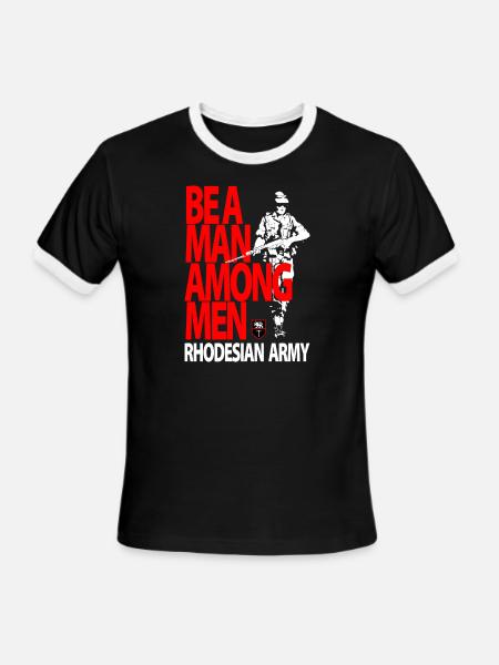 Be A Man Among Men - Men's Ringer T-Shirt - black/white